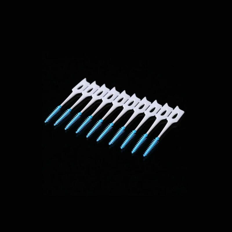 DENTAL FLOSS : 20 Brossettes Interdentaires en Silicone Souple