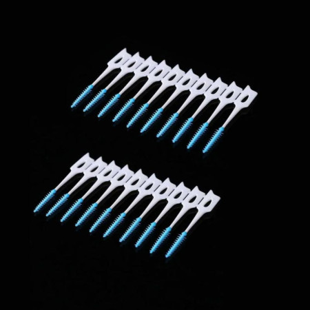 DENTAL FLOSS : 20 Brossettes Interdentaires en Silicone Souple