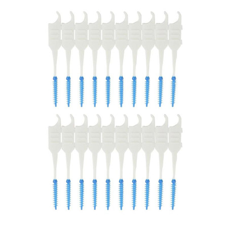 DENTAL FLOSS : 20 Brossettes Interdentaires en Silicone Souple