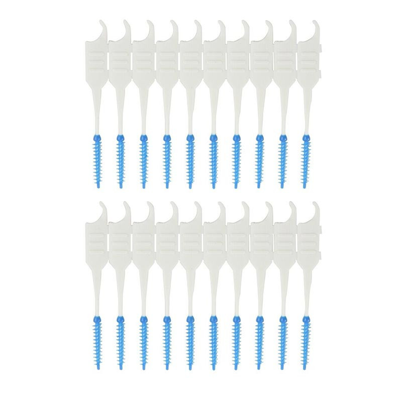 DENTAL FLOSS : 20 Brossettes Interdentaires en Silicone Souple
