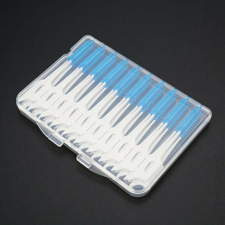 DENTAL FLOSS : 20 Brossettes Interdentaires en Silicone Souple