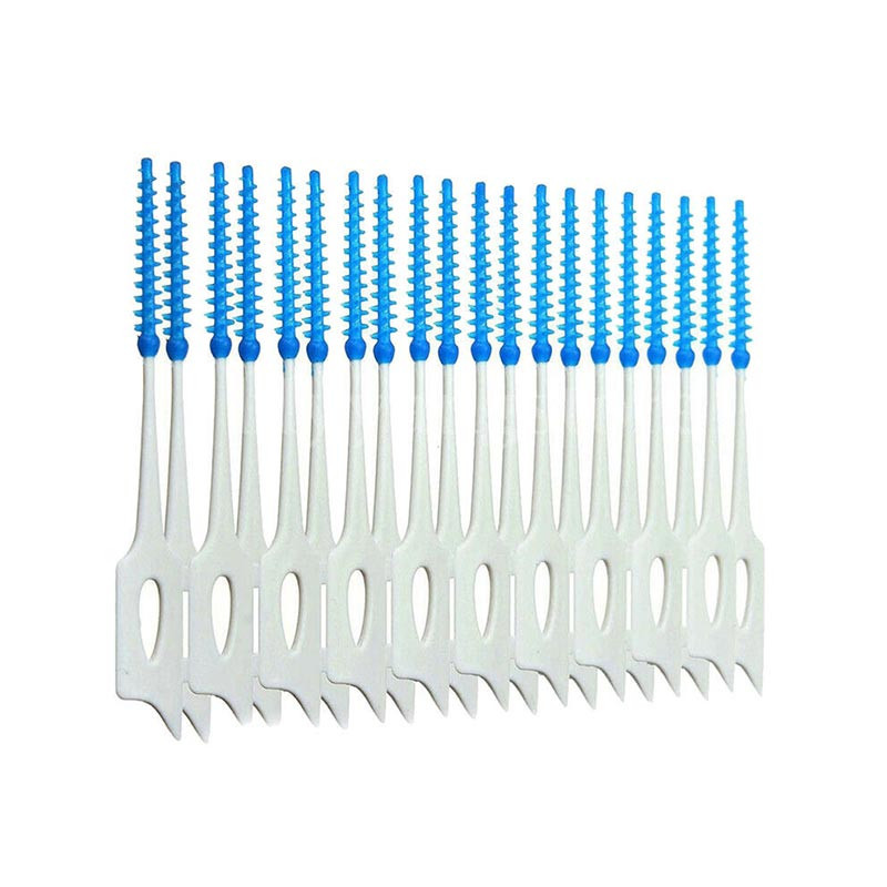 DENTAL FLOSS : 20 Brossettes Interdentaires en Silicone Souple