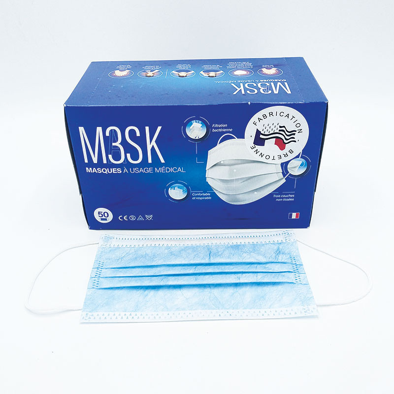 SANITRADE CHIRURGICAUX : Boite de 50 Masques Chirurgicaux Jetables Norme  EN14683