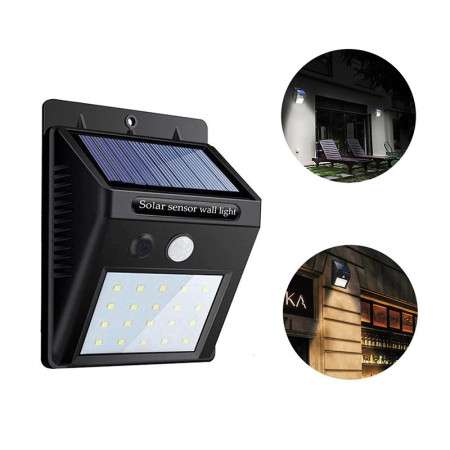 SOLARNA : Lampe LED Solaire Avec Capteur De Mouvement 120°