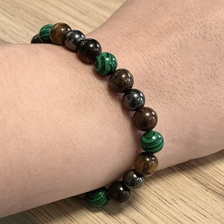 LITHOTHERAPIE BRACELET : Bracelet Énergie en Malachite Naturelle