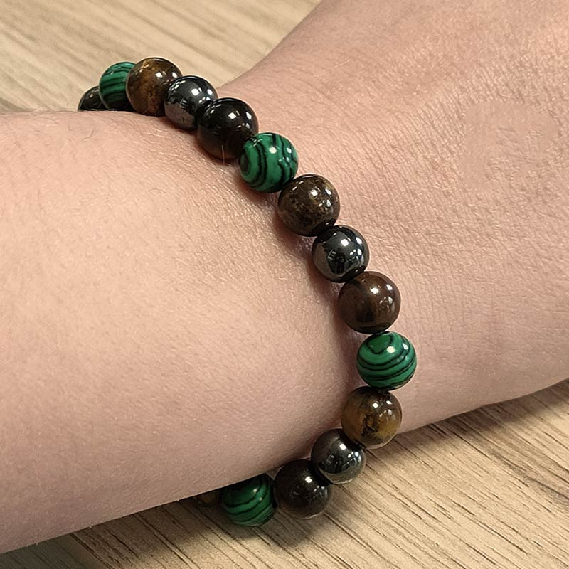 LITHOTHERAPIE BRACELET : Bracelet Énergie en Malachite Naturelle