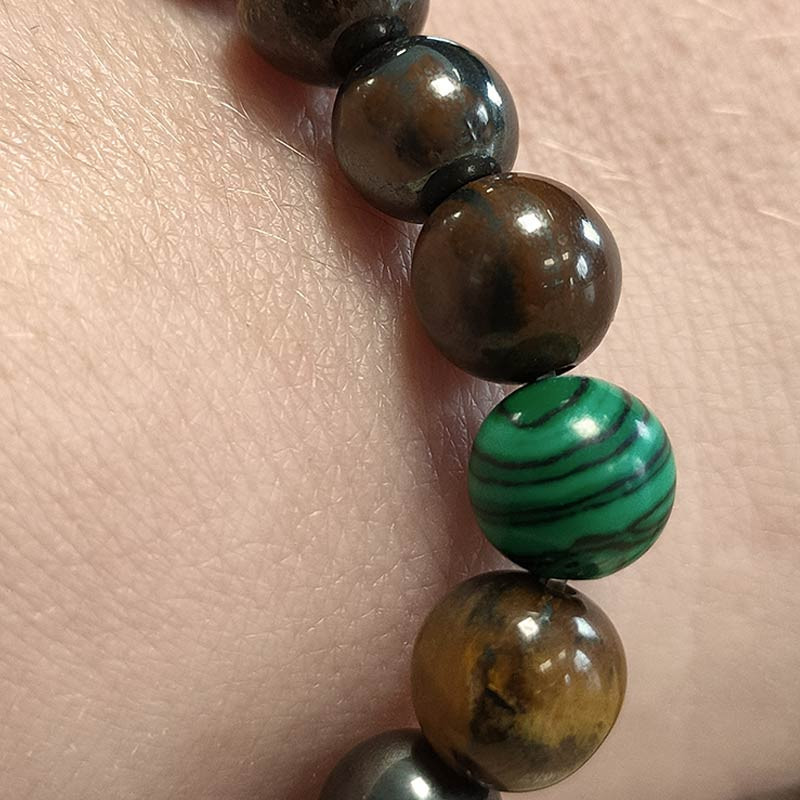 LITHOTHERAPIE BRACELET : Bracelet Énergie en Malachite Naturelle