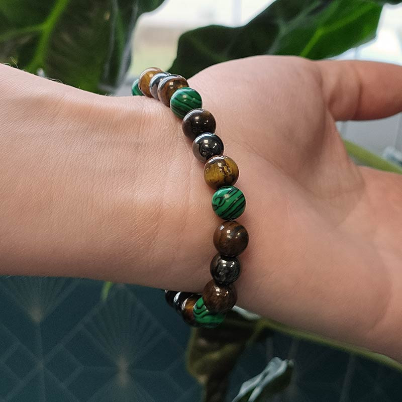 LITHOTHERAPIE BRACELET : Bracelet Énergie en Malachite Naturelle