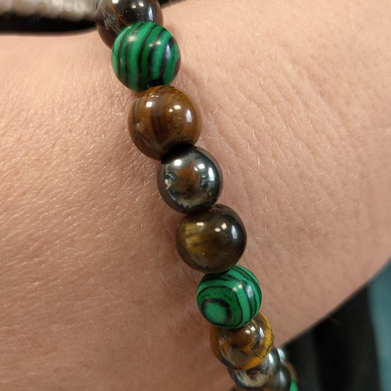 LITHOTHERAPIE BRACELET : Bracelet Énergie en Malachite Naturelle