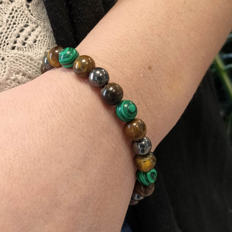 LITHOTHERAPIE BRACELET : Bracelet Énergie en Malachite Naturelle