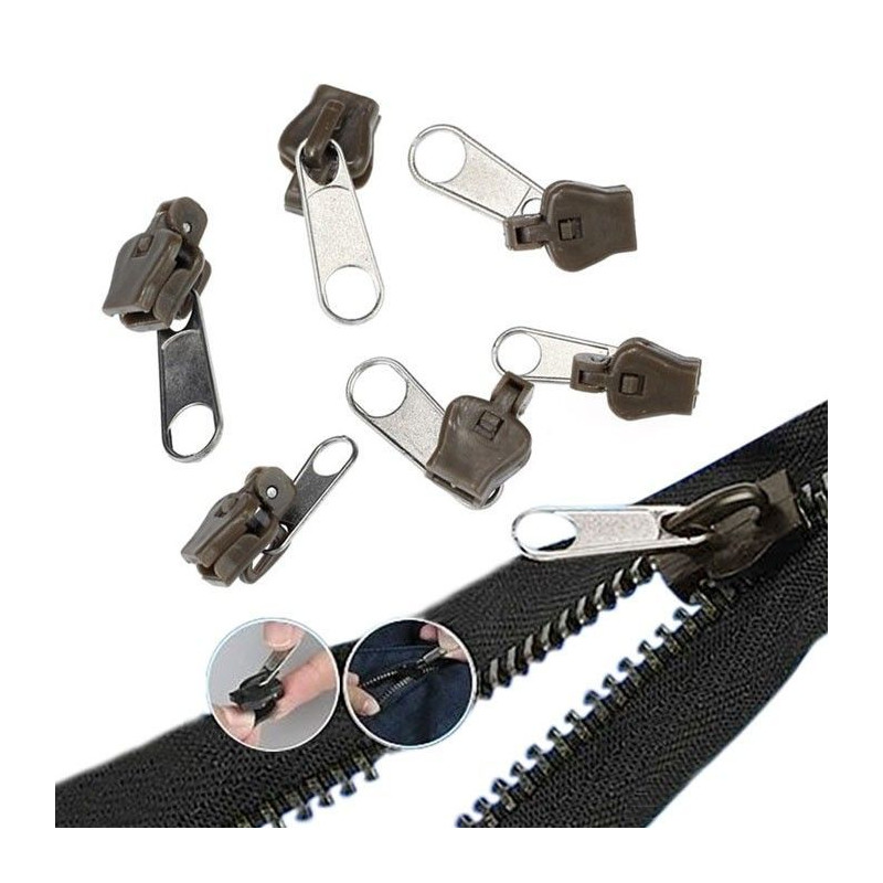 Kit de Réparation 6 Fermeture Eclair Remplacement Zip Réparez vous-même vos fermetures zippées FixnZip