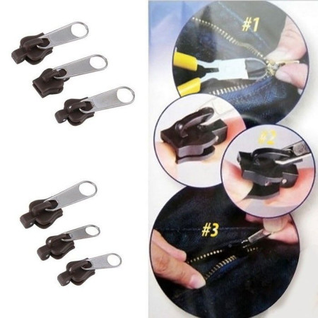 Kit de Réparation 6 Fermeture Eclair Remplacement Zip Réparez vous-même vos fermetures zippées FixnZip