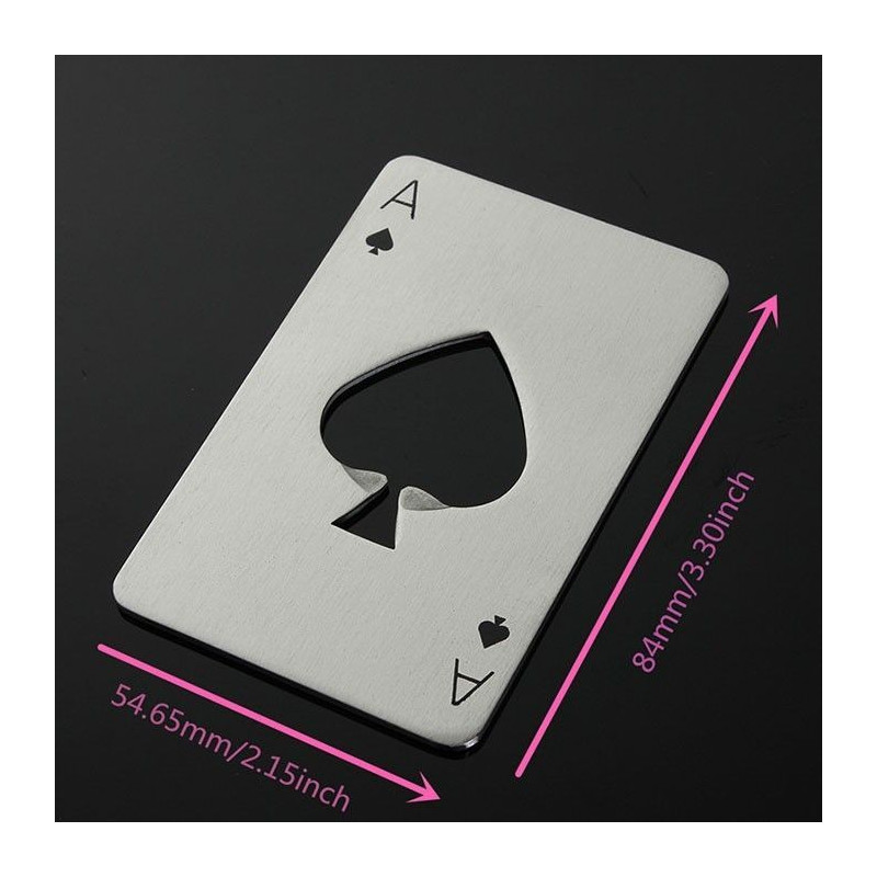 Décapsuleur As de Pique au Format Carte de Crédit