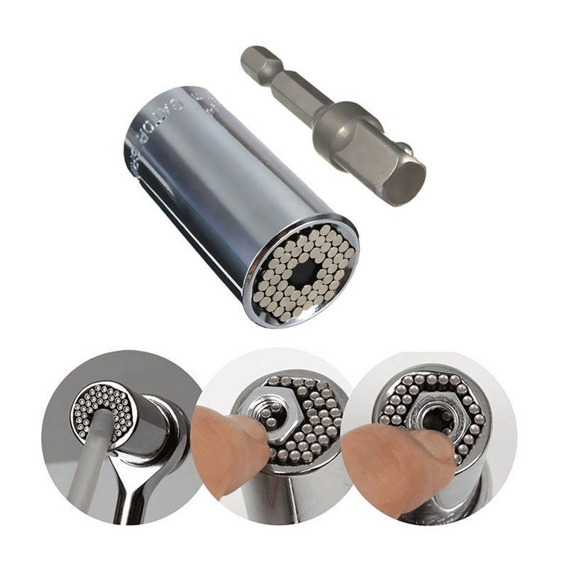 Outil Reparation Douille Universelle Gator Grip Clé à Clique 7-19mm