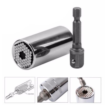 Outil Reparation Douille Universelle Gator Grip Clé à Clique 7-19mm