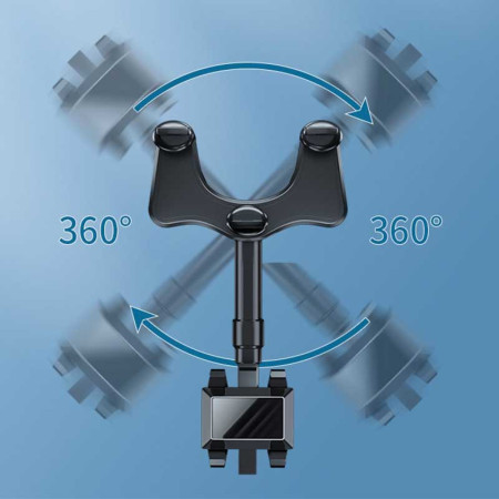 SWIVEL 360 : Support de Téléphone Universel Rotatif pour Rétroviseur