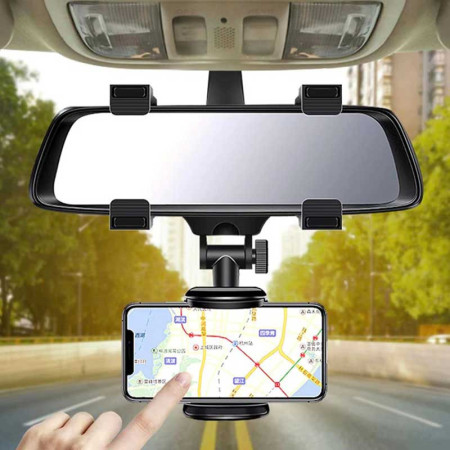 SWIVEL 360 : Support de Téléphone Universel Rotatif pour Rétroviseur
