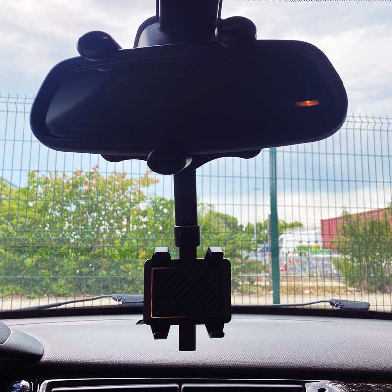 SWIVEL 360 : Support de Téléphone Universel Rotatif pour Rétroviseur