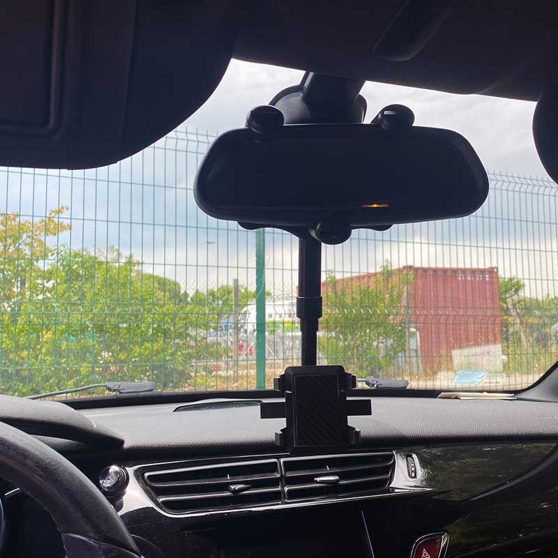 SWIVEL 360 : Support de Téléphone Universel Rotatif pour Rétroviseur
