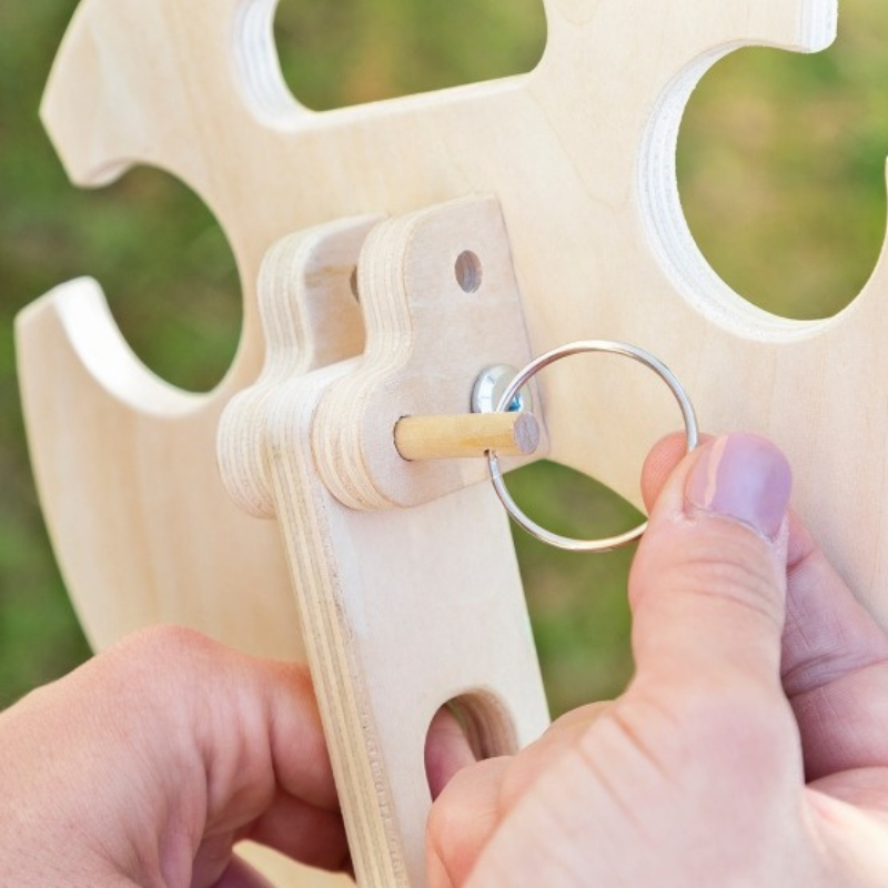 WINNEK : Porte Bouteille et Verre Portable Pliable en Bois pour l'Extérieur