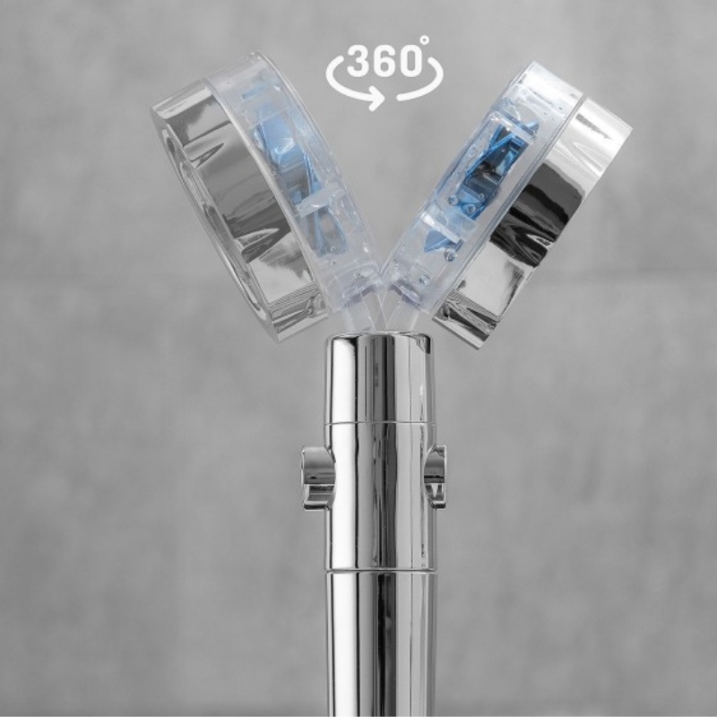 HELIWER - Pommeau de Douche Écologique avec Hélice à Pression et Filtres Purificateurs