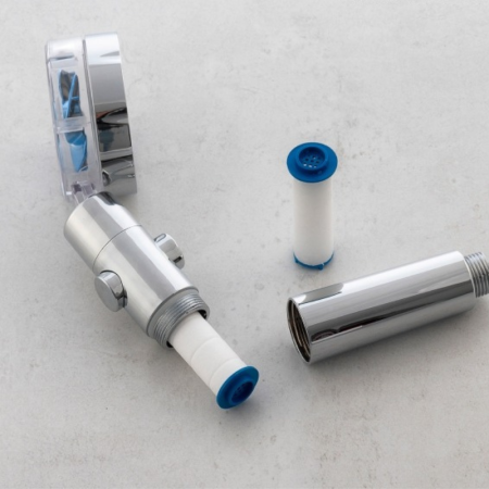 HELIWER - Pommeau de Douche Écologique avec Hélice à Pression et Filtres Purificateurs