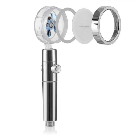 HELIWER - Pommeau de Douche Écologique avec Hélice à Pression et Filtres Purificateurs