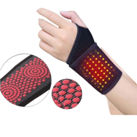 WRIST SUPPORT : Paire de Protèges Poignet Tourmaline Magnétiques Autochauffants Anti Arthrose