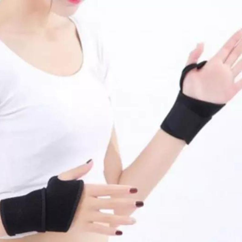 WRIST SUPPORT : Paire de Protèges Poignet Tourmaline Magnétiques Autochauffants Anti Arthrose