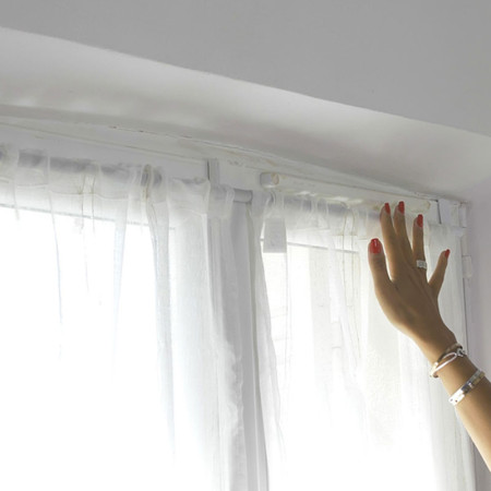 CURTAIN RAIL : Tringle Extensible pour Fenêtre Prête à Poser - 60-105 cm