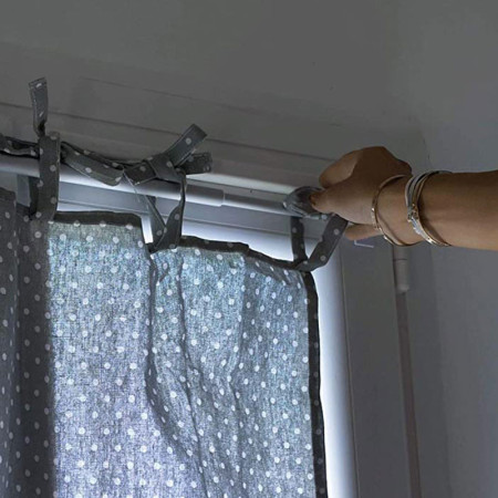 CURTAIN RAIL : Tringle Extensible pour Fenêtre Prête à Poser - 60-105 cm
