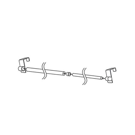 CURTAIN RAIL : Tringle Extensible pour Fenêtre Prête à Poser - 60-105 cm