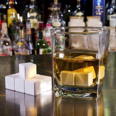 Pierres À Whisky White Edition - Glaçons En Pierre Pour Rafraichir Sans Diluer Champagne Pastis Vodka Gin 