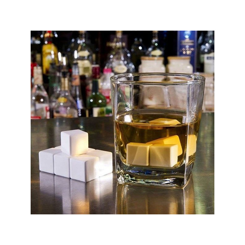 Pierres À Whisky White Edition - Glaçons En Pierre Pour Rafraichir Sans Diluer Champagne Pastis Vodka Gin 