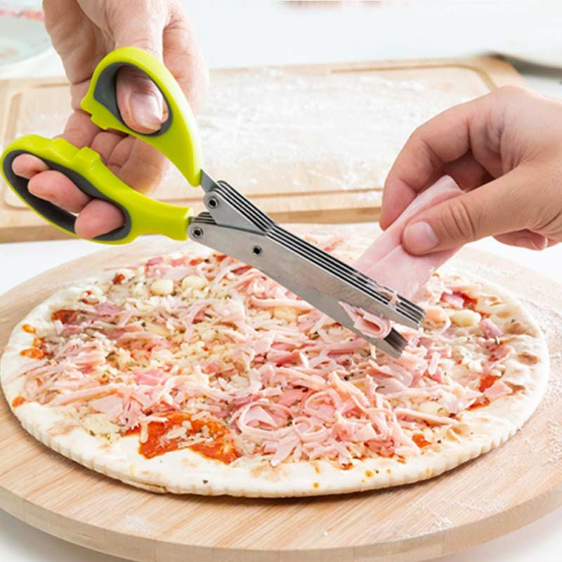 FIVESSOR : Ciseaux de Cuisine Cinq Lames en Acier Inox