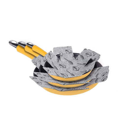 Protections Poêles et Casseroles en Feutrine Anti-Rayures - Pack de 6 - PROTECT PAN