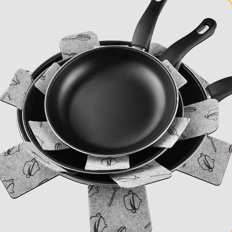 Protections Poêles et Casseroles en Feutrine Anti-Rayures - Pack de 6 - PROTECT PAN