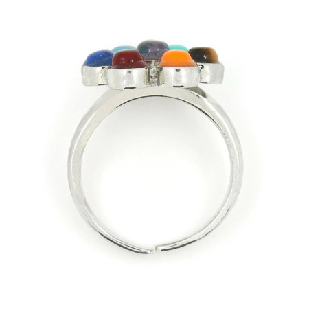  Chakra Lithothérapie Bague Fleur de Vie - CHAKRA RING