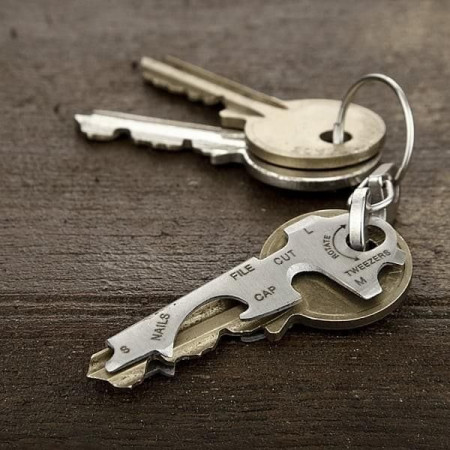 KeyTool Porte Clés Outils Multifonction KeyTool avec Décapsuleur Tournevis et autres 