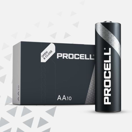 PROCELL : Pack de 10 Piles Alcalines Duracell (1.5V)