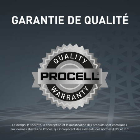 PROCELL : Pack de 10 Piles Alcalines Duracell (1.5V)