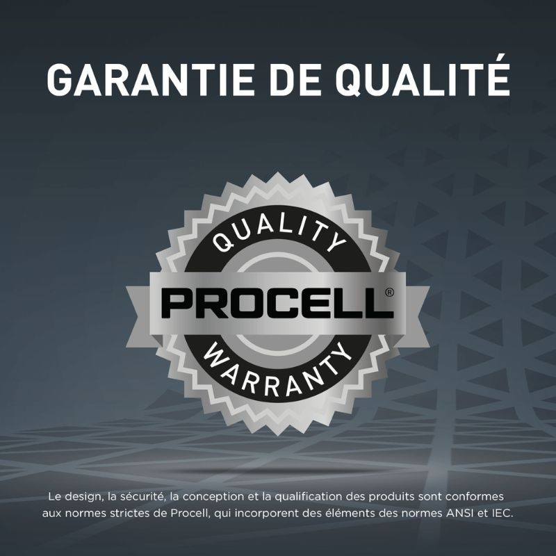 PROCELL : Pack de 10 Piles Alcalines Duracell (1.5V)