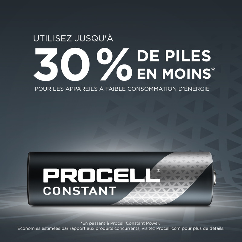 PROCELL : Pack de 10 Piles Alcalines Duracell (1.5V)
