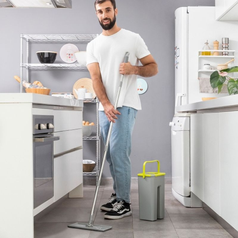 KLIRIMOP - Balai Serpillière à Tête Rotative 360° avec Seau Double Action
