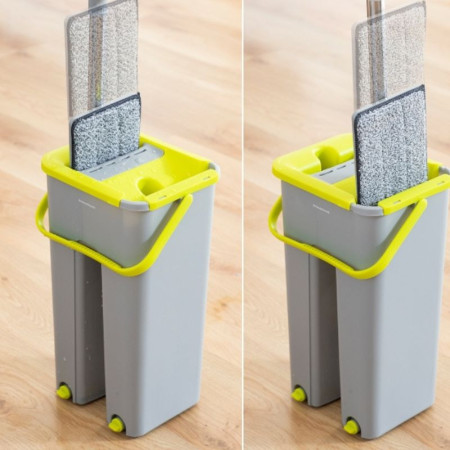 KLIRIMOP - Balai Serpillière à Tête Rotative 360° avec Seau Double Action