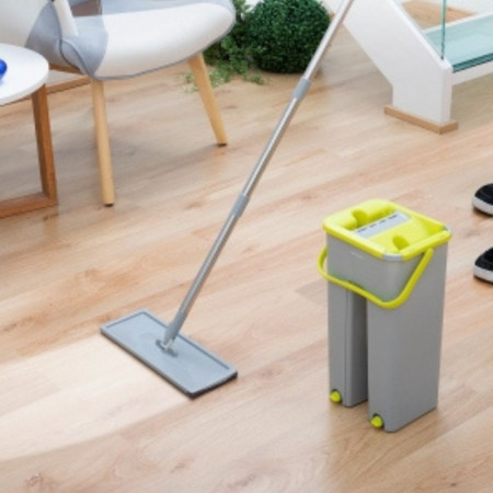 KLIRIMOP - Balai Serpillière à Tête Rotative 360° avec Seau Double Action