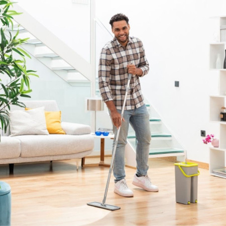 KLIRIMOP - Balai Serpillière à Tête Rotative 360° avec Seau Double Action