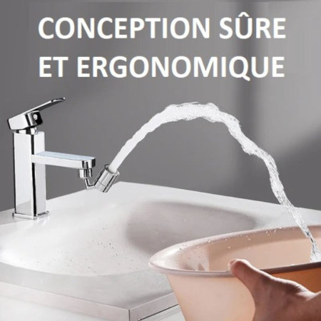 SPLASH GUARD : Embout de Robinet Universel Anti-Éclaboussures rotatif à 360°
