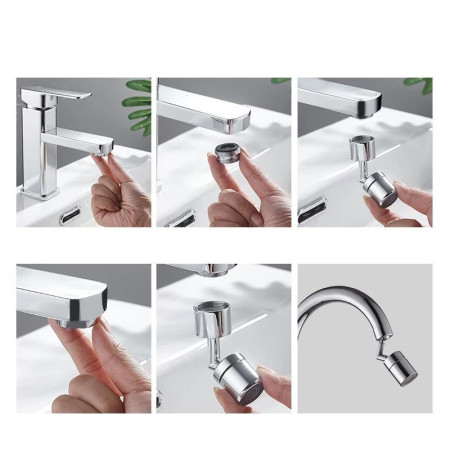 SPLASH GUARD : Embout de Robinet Universel Anti-Éclaboussures rotatif à 360°