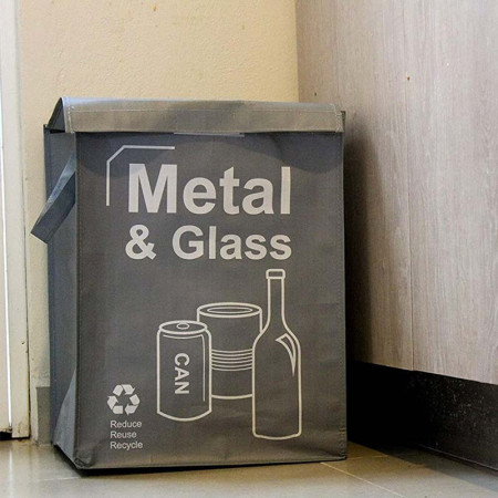 Lot de 3 sacs de recyclage - Idéal pour les ménages, les immeubles de bureaux et les espaces publics
